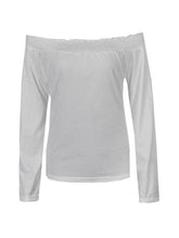 Off Shoulder Women Casual Blouse Long Sleeve Black Pink 2 Color Womens Tops And Blouses For 2016 Tops High Quality Fashion