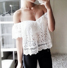 Off The Shoulder Lace Women Shirts Women Summer Tops White Top Shirt Blouses Women Blusa Feminina Camisas Femininas 2017