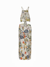 One Piece High Waist Spaghetti Strap Floral Print Dress Boho Tropical Pattern Summer Long Maxi Dress 2016 New Arrival