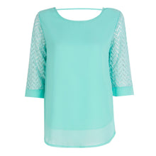 Open Back Chiffon Lace Crochet Blouse see through Half Sleeve Elegant Blouse Green Women Summer Hollow out Tops Fashion