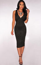 Open Back Faux Suede Ruched Deep V Neck Bodycon Black Solid Woman New Summer Pencil Dress Womens Sexy Dresses Party Night Club