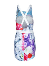 Open Back Floral Print Tank Dress High Waist Short Mini Dress Sexy Girl Casual Sundress 2016 Fashion Summer Dress Summer Style