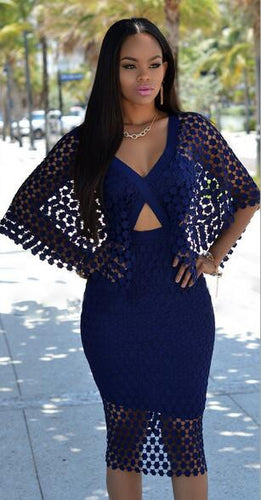 Open Back Zipper Deep V Neck Crochet Hollow Out Lace See Through Knee Pencil Dress Summer Sexy Casual 2016 Club Party Dress