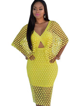 Open Back Zipper Deep V Neck Crochet Hollow Out Lace See Through Knee Pencil Dress Summer Sexy Casual 2016 Club Party Dress