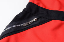 Patchwork Zipper Knee Length Dress Red Blue O-Neck Half Sleeve Sheath Office Bodycon Dress Summer Fashion 2016 Fall Autumn Dress