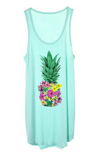 Pineapple Cartoon Print Long Tank Top Sleeveless Women Casual Summer Top Fashion 2016 Girl Workout Fitness Vest Top Femme Sexy