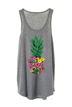 Pineapple Cartoon Print Long Tank Top Sleeveless Women Casual Summer Top Fashion 2016 Girl Workout Fitness Vest Top Femme Sexy