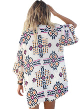 Plaid Print Geometric Kimono Long Sheer Womens Blouse Womens Blouses For Spring Summer Ladies High Quality Blouse 2016