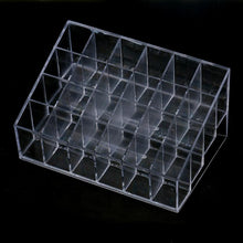 Plastic Material Voberry Generic 24 Stand Trapezoid Clear Lipstick Lotion Makeup Cosmetic Holder Storage Display Stand Anne