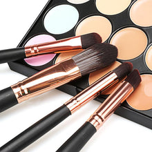 Plastic Wooden Faux Hair 15 Colors Contour Face Cream Makeup Concealer Palette Professional + 20 Brush Anne
