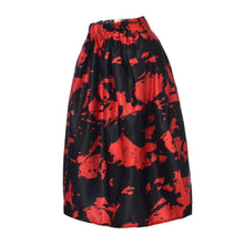 Pleated High Waist Skirt Printed Retro Midi Saia Feminina Saias Women Skater Skirts Jupe Red White Lolita Etek Faldas Ropa Mujer