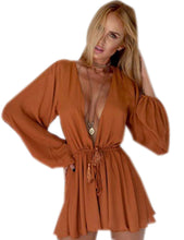 Plunge Deep V Neck Sexy Loose Mini Short Romper Sheer Women Summer Chiffon Jumpsuit Cool Girl Beach Playsuit Overall Wholesale