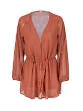 Plunge Deep V Neck Sexy Loose Mini Short Romper Sheer Women Summer Chiffon Jumpsuit Cool Girl Beach Playsuit Overall Wholesale