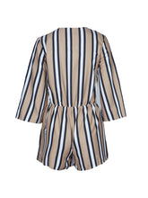 Plunge Deep V Neck Vertical Striped Loose Romper Short Women Summer Jumpsuit Sexy 2017 Fashion Beach Ladies Playsuit Overall