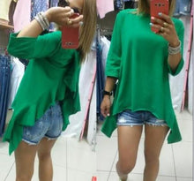 Plus Size Back Split Ruffles Blouse Retro Autumn Fashion Elegant Causal Shirt Women Blouses Tops White Green Blusas 2015