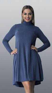 Plus Size Dresses Women Home Dress TurtleNeck Loose Knitted Winter Dress 2XL 3XL Plaid Loose Casual For Chubby Girls Pregnant