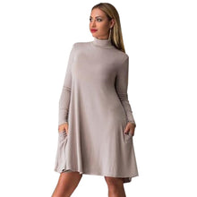 Plus Size Dresses Women Home Dress TurtleNeck Loose Knitted Winter Dress 2XL 3XL Plaid Loose Casual For Chubby Girls Pregnant