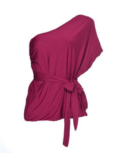 Plus Size Peplum Top Batwing Shirt Ruffled Blouses One Sloping Shoulder Cotton Women Blouses Elegant Fashion Top