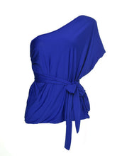 Plus Size Peplum Top Batwing Shirt Ruffled Blouses One Sloping Shoulder Cotton Women Blouses Elegant Fashion Top