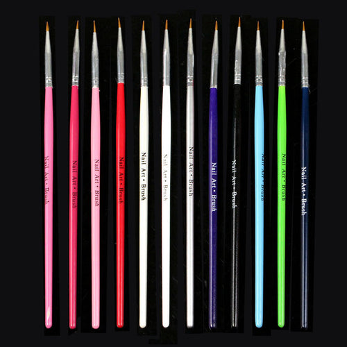 Pratical 12 pcs Nail Art Design Brush Pen Fine Details Tips Drawing Paint Set Snow