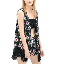 Print Fringe Kimono Women Blouses Women Tops Blouses Black Blouse Camisas Femininas Casual 2015 Blouse Summer Style Blusas