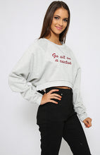 Print Letter Crop Tops Cropped Women Tops And Sale Causal Grey Short Blouse Womens Long Sleeve Tops Blouses Autumn Cotton