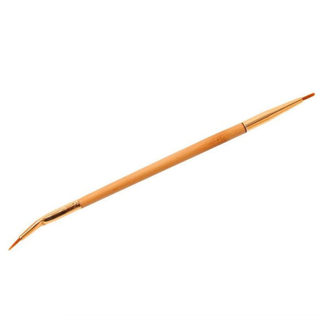 Pro MakeUp Cosmetic Double Sided Ended Brushes Eyeshadow Eye Brow Tools Lip Eyeliner Oblique Bending Brush pincel escova Anne