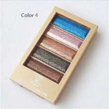 Professional Eye Makeup 5 Colors Eyeshadow Palette Gold Cosmetics Makeup Palette Diamond Bright Glitter Long lasting Eye Shadow