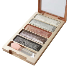 Professional Eye Makeup 5 Colors Eyeshadow Palette Gold Cosmetics Makeup Palette Diamond Bright Glitter Long lasting Eye Shadow