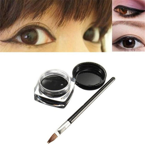 Professional Waterproof Eyeliner Shadow Eye Liner Gel+Black brush Long lasting 100% brand new and high quality Anne