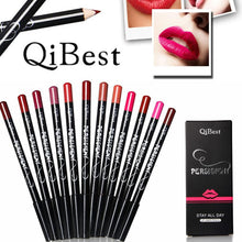 QiBest Brand 12pcs/Set Waterproof Lip Liner Pencil Long Lasting Lipliner Makeup Tools good gift for you and your friends Anne
