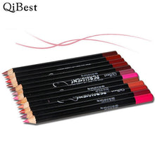 QiBest Brand 12pcs/Set Waterproof Lip Liner Pencil Long Lasting Lipliner Makeup Tools good gift for you and your friends Anne