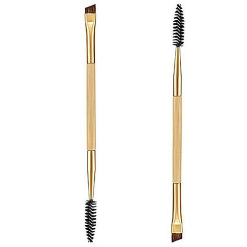 Quality Guarantee Bamboo Synthetic Fibre 1PCS Makeup Bamboo Handle Double Eyebrow Brush + Eyebrow Comb Anne