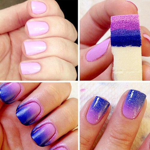 Quality Guarantee Nail Art Sponges Stamping Polish Template Transfer Manicure DIY Tool 100% brand new and high quality Anne