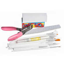 Realer 27 Acrylic Nail Art Tips Powder Liquid Brush Glitter Clipper Primer File Set Kit 00% Brand new in retail package Anne