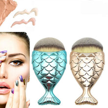 Realer Fish Scale Makeup Brush Fishtail Bottom Brush Powder Blush Makeup Cosmetic Brush pincel de maquiagem 2017 Anne