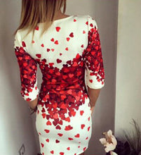 Red Heart Letter Print White Bodycon Dress Mini Bandage Summer Casual Print Dress Polyster Sheath Dress 2016