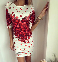 Red Heart Letter Print White Bodycon Dress Mini Bandage Summer Casual Print Dress Polyster Sheath Dress 2016