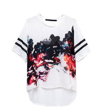 Retro Fashion Casual White Chiffon Women Blouse Flower Printed Women Shirt Female Shirts Roupas Blusas Camisas Femininas