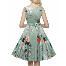 Ruched A line Bow Floral Print Dress Sleeveless Wiggle Cute Knee length Fit and Flare Dresses New Summer Fashion Women Dress