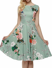 Ruched A line Bow Floral Print Dress Sleeveless Wiggle Cute Knee length Fit and Flare Dresses New Summer Fashion Women Dress