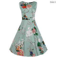 Ruched A line Bow Floral Print Dress Sleeveless Wiggle Cute Knee length Fit and Flare Dresses New Summer Fashion Women Dress