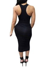 Ruched Bandage midi tank Dresses bodycon Stretch Womens Sexy Dresses Party Night Club Dress Fold 2016 Sun Dress
