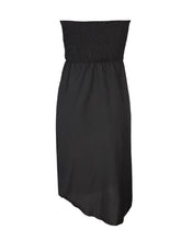 Ruched Off Shoulder Slack Neck High Low High Waist Slit Sexy Party Club Dress Black Women Dresses Lady Dresses