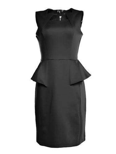 Ruffle High Waist Women Bodycon Dress Formal Office Work Dress Tank Elegant Midi Back Zipper Summer Clothes For Women 2016 New