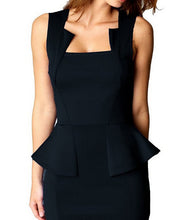 Ruffle High Waist Women Bodycon Dress Formal Office Work Dress Tank Elegant Midi Back Zipper Summer Clothes For Women 2016 New