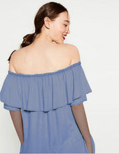 Ruffle Off shoulder Denim Solid Short Sleeve Dress Summer Loose Casual Mini Blue Dresses 2016 New Women Fashion Sexy Lady Dress