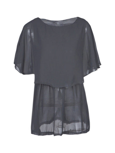 Ruffle Sheer Women Chiffon Blouse Summer Women Top Casual 2016 Women Shirt Chiffon Blusas Elegant Ladies Formal Femininas Tops