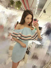 Ruffle Strappy Cold Shoulder Elegant Bodycon Dress Mini Korean Fashion Women Dresses Casual New Arrivals 2016