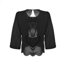 Ruffles Women Blouses Black Women Tops Plus Size Ropa Mujer Shirt Chiffon Blouse Blusas Femininas 2015 Camisa Feminina
